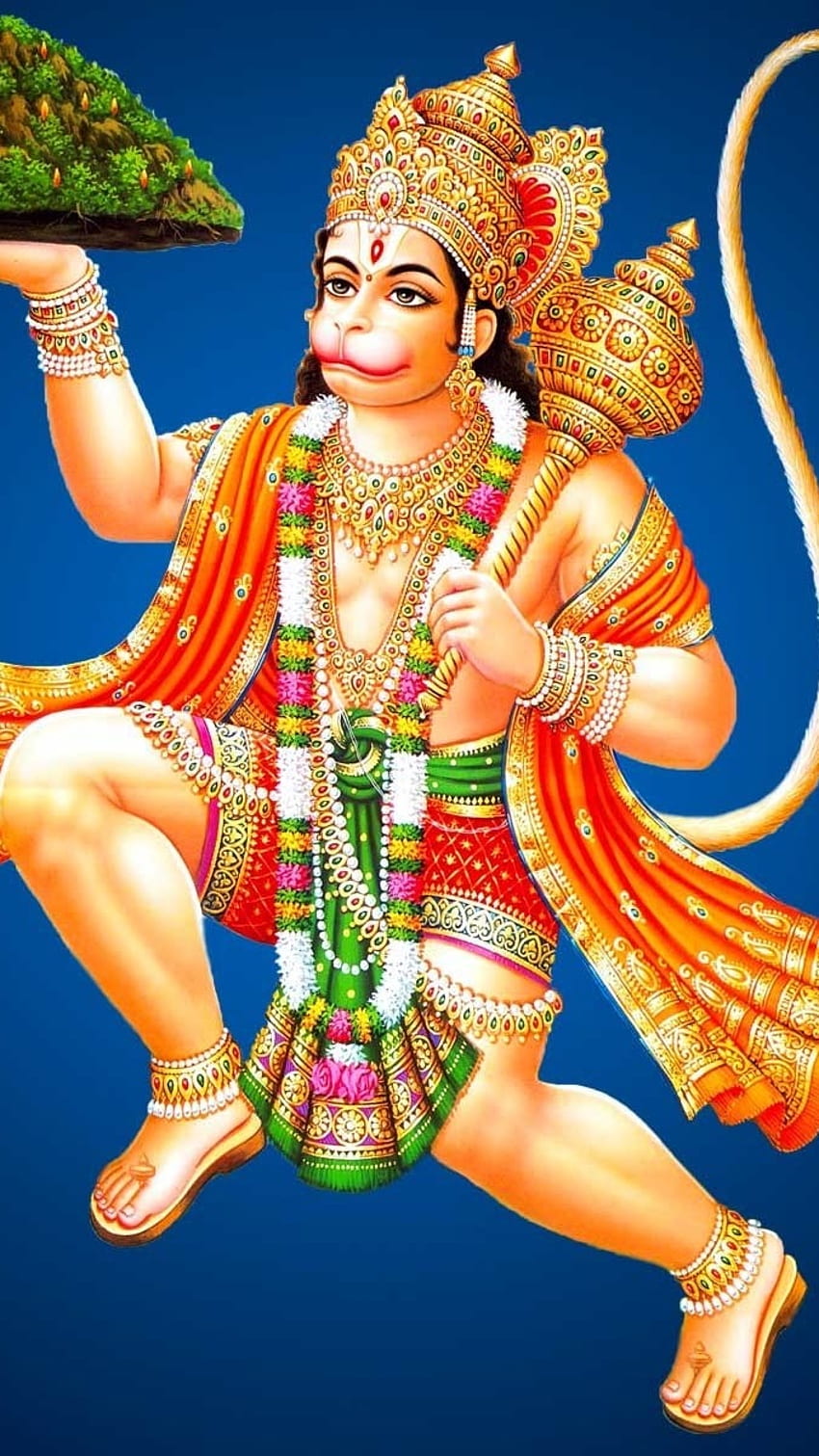 Hanuman, Dronagiri Parvat, Señor poderoso fondo de pantalla del teléfono