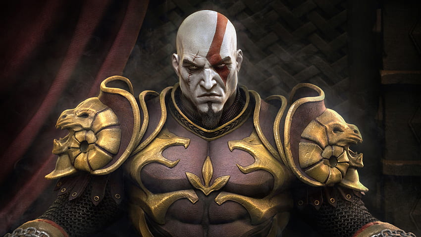 Kratos, throne, god of war, video game, angry HD wallpaper | Pxfuel