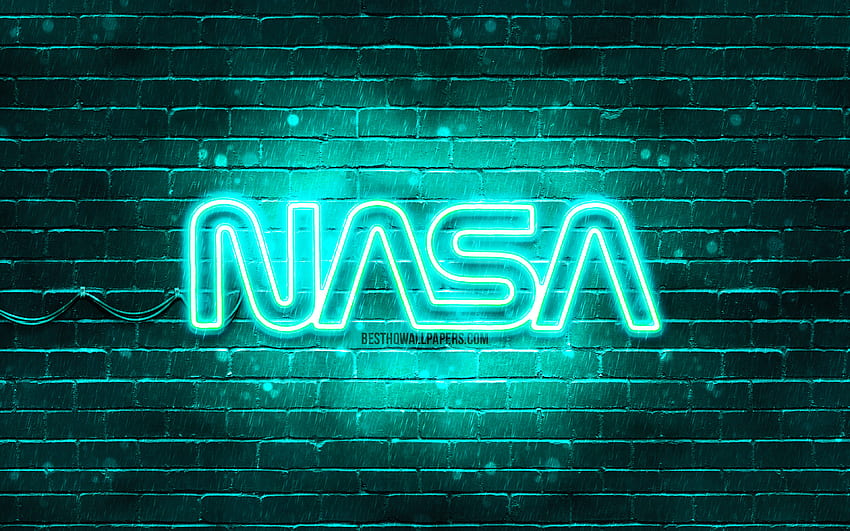 Logo pirus NASA, , brickwall pirus, logo NASA, merek fesyen, logo neon NASA, NASA Wallpaper HD