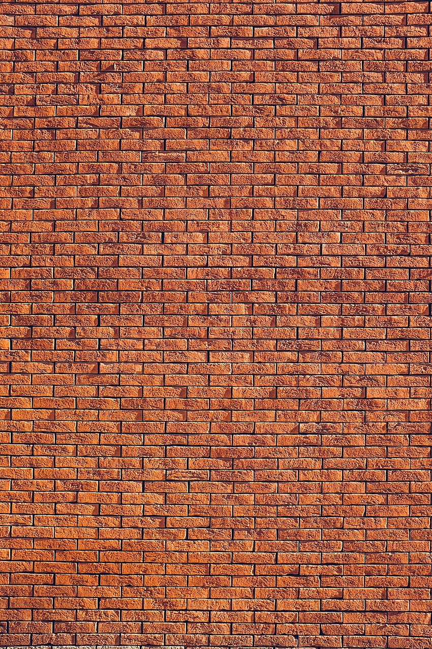 Textura de tijolo, tijolo laranja Papel de parede de celular HD