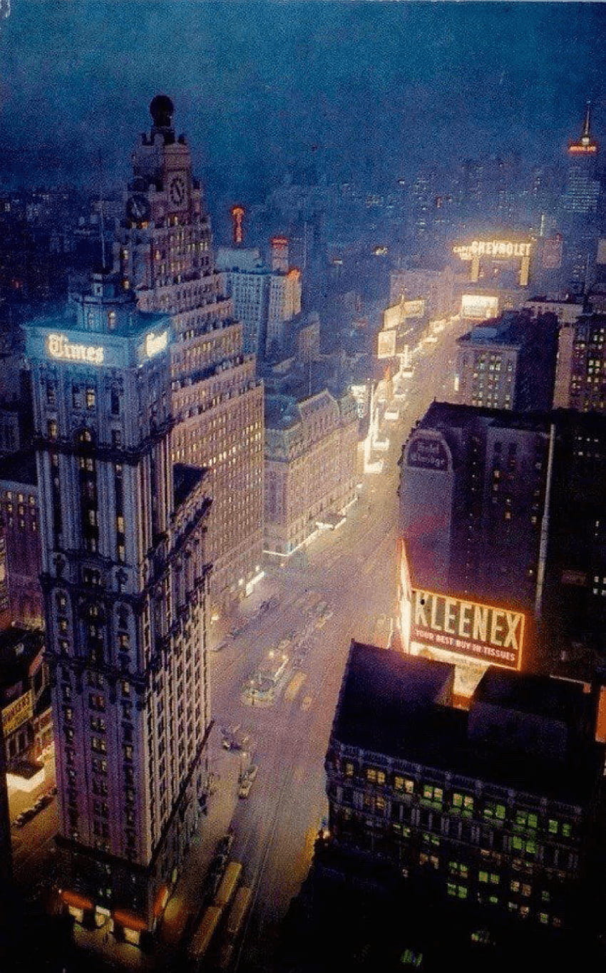 Times Square - 1950er Jahre. schöne Stadt der 1950er Jahre HD-Handy-Hintergrundbild