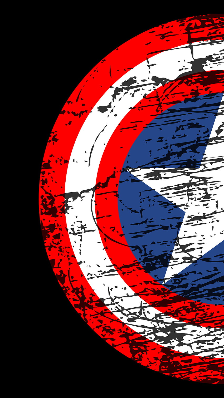 Download Captain America Superhero Red Star Shield Logo Wallpaper |  Wallpapers.com