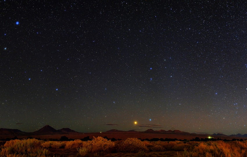 Chili, Nachthimmel, Anden, chilenische Atacama-Wüste, Wüstenplateau für , Abschnitt пейзажи HD-Hintergrundbild