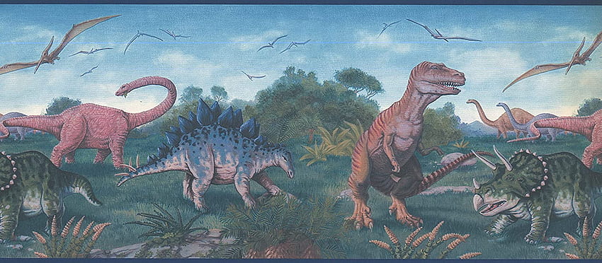 Dinozor Sınırı Jurassic Prehistorik Boys Yatak Odası Çocuk Oyun Odası, Boyut 10 İnç x 15 Feet CK10183B : Aletler ve Ev Geliştirme, Çocuk Dinozoru HD duvar kağıdı