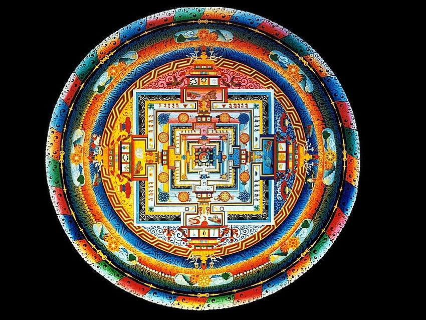 Mandalas de sable tibétains : Guérir par la galerie d'art sacré, Mandala bouddhiste Fond d'écran HD