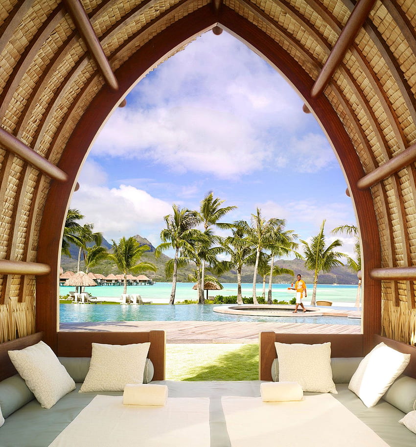 Four Seasons Resort Bora French Polynesia Architecture 23 Clipgoo HD phone wallpaper