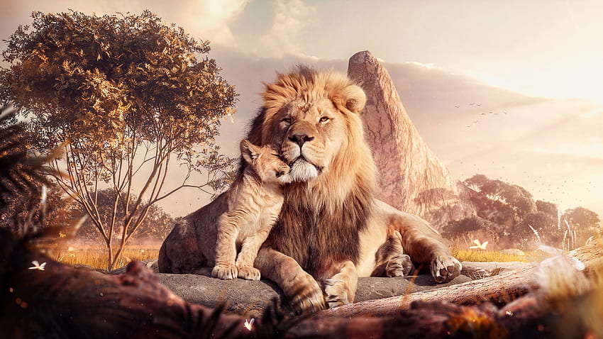 Lion And Cub U, Lion King Ultra HD wallpaper