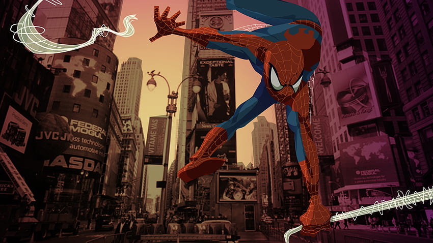 スパイダーマン ニューヨーク解像度、、背景、および、ニューヨーク イラスト 高画質の壁紙