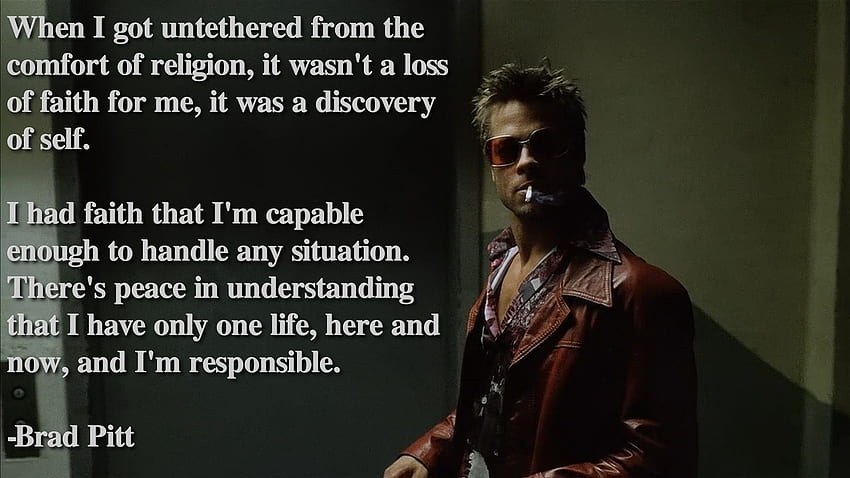 Quotes, Fight Club, Brad Pitt, atheism HD wallpaper | Pxfuel