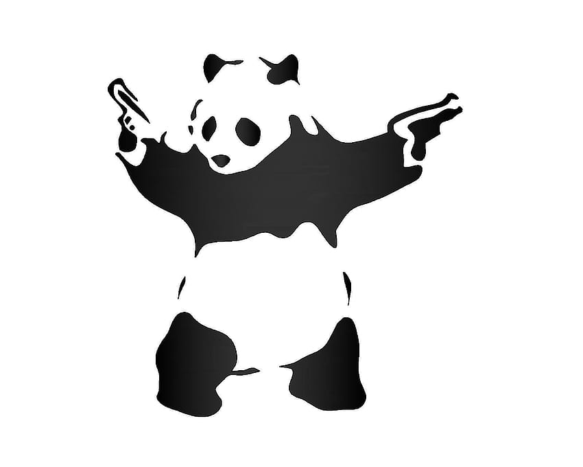 Панда с оръжия, гангстерска панда HD тапет