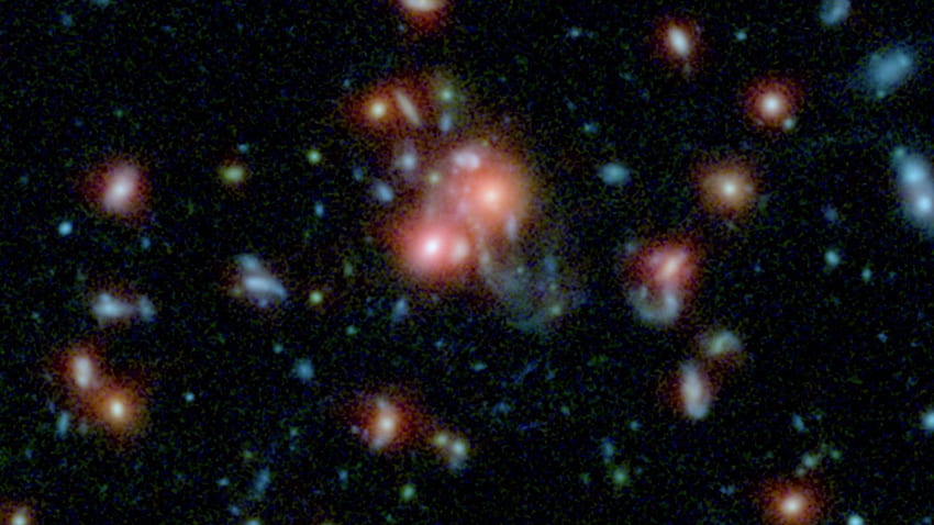 News. NASA Telescopes Find Galaxy Cluster with Vibrant Heart, Laniakea Supercluster HD wallpaper