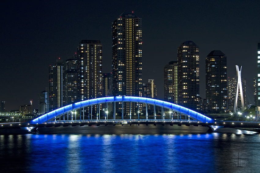 Cidades, Ponte, Japão, Tóquio, Eitai papel de parede HD