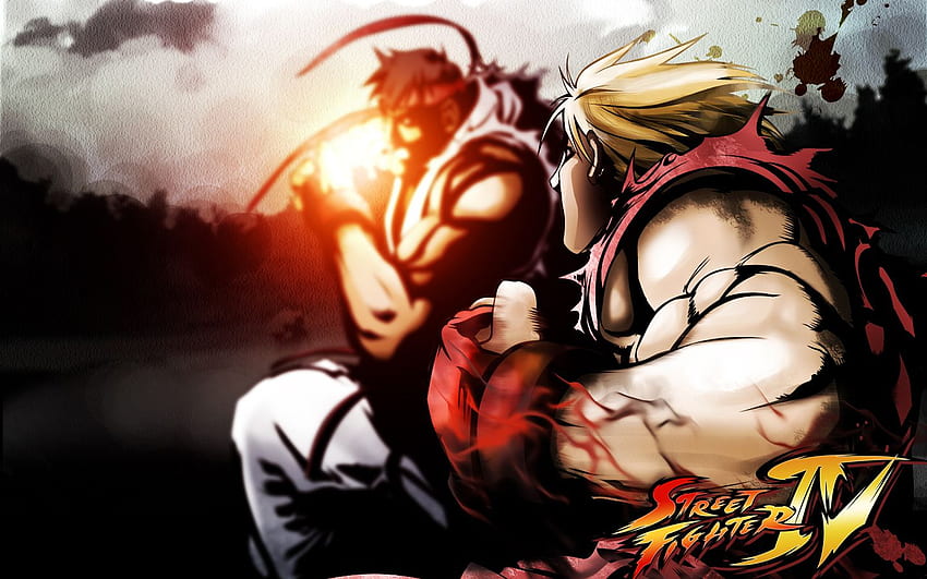 Street Fighter Ryu and Ken and background, Anime Street Fighter HD wallpaper