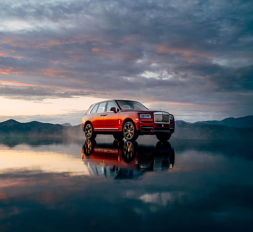 Off-road, Rolls-Royce Cullinan, red luxury car HD wallpaper