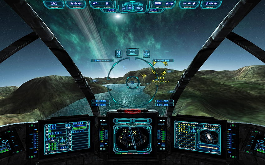 Raumschiff-Cockpit HD-Hintergrundbild