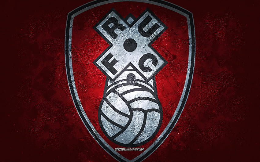 Rotherham FC, English football team, red background, Reading FC logo, grunge art, EFL Championship, Rotherham, football, England, Rotherham FC emblem HD wallpaper