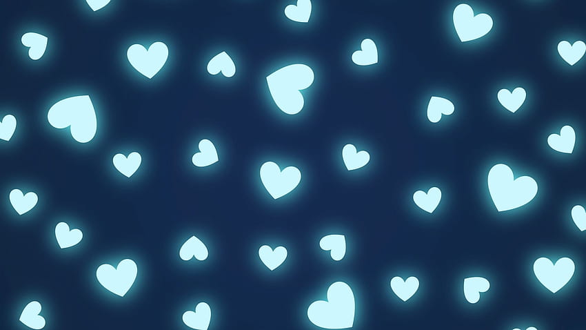 Hearts, shapes, glowing, minimal, pattern HD wallpaper