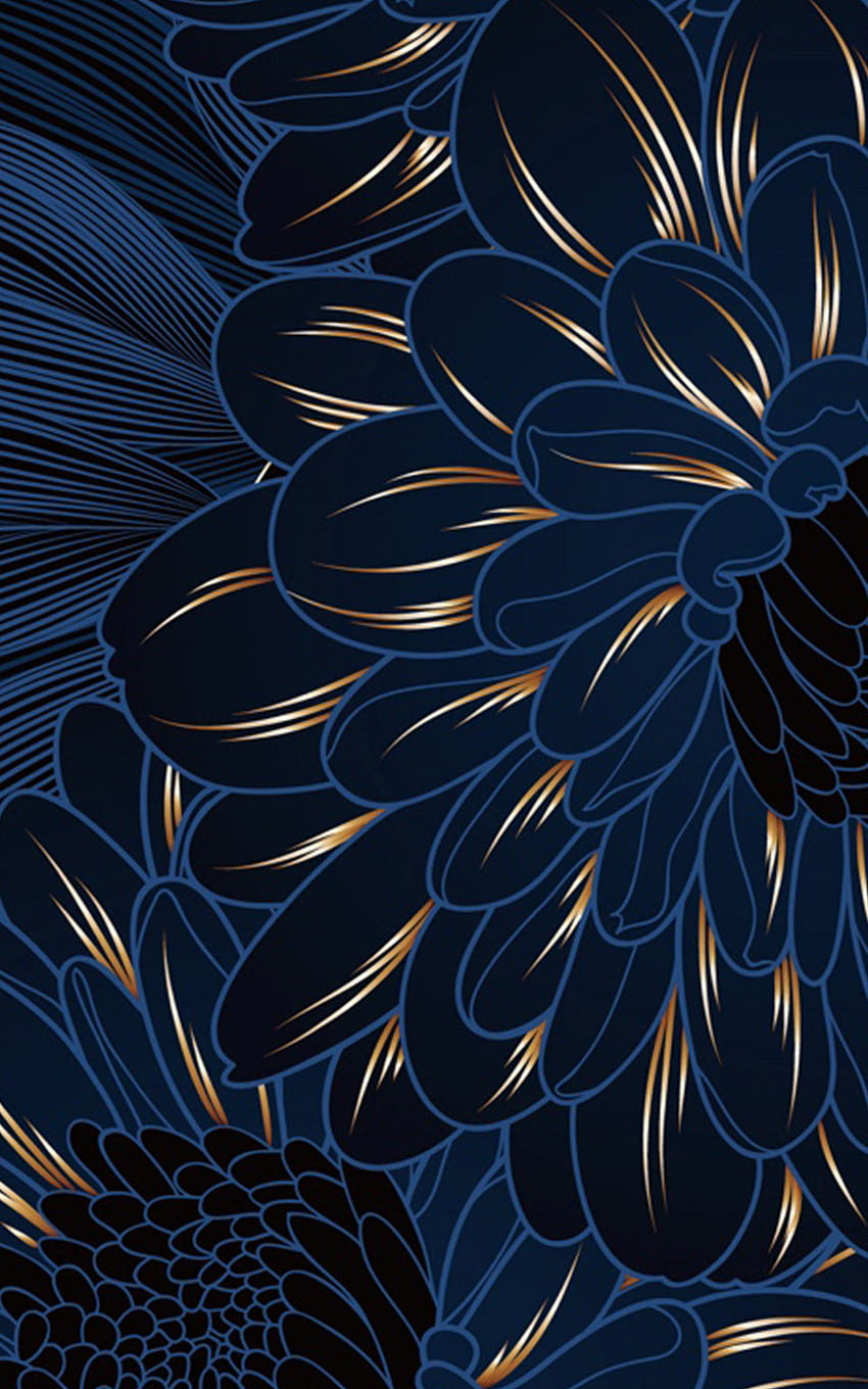 Erstaunliche dunkle Blumenideen für ein schönes Zimmer, dunkles Königsblau HD-Handy-Hintergrundbild