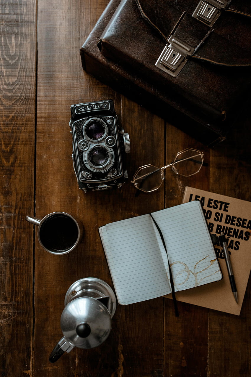Coffee, , , Retro, Camera, Notebook, Notepad HD phone wallpaper | Pxfuel