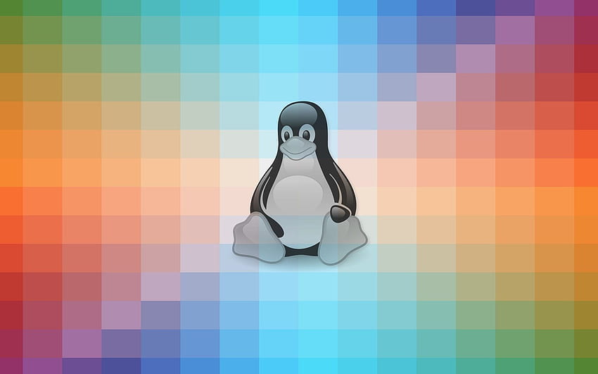 Linux Tux Colorful Texture Penguin Digital Art - Resolution: HD wallpaper