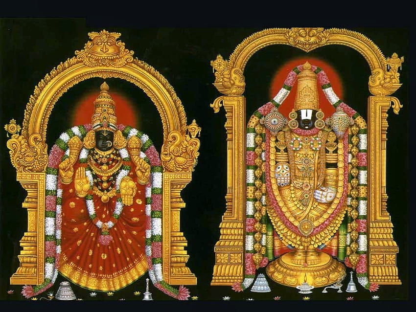 Venkateswara Swamy With Lakshmi Devi HD wallpaper