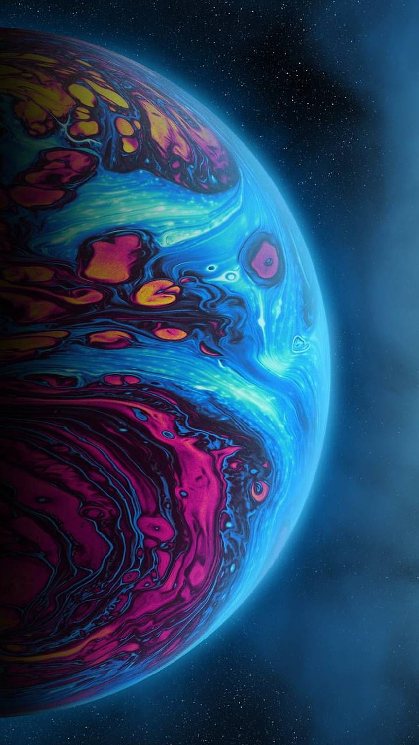 Planet oleh Geoglyser - ae sekarang. Jelajahi jutaan Fluid Wall populer di tahun 2021. Planet, Galaksi keren, Neon, Luar Angkasa Neon wallpaper ponsel HD