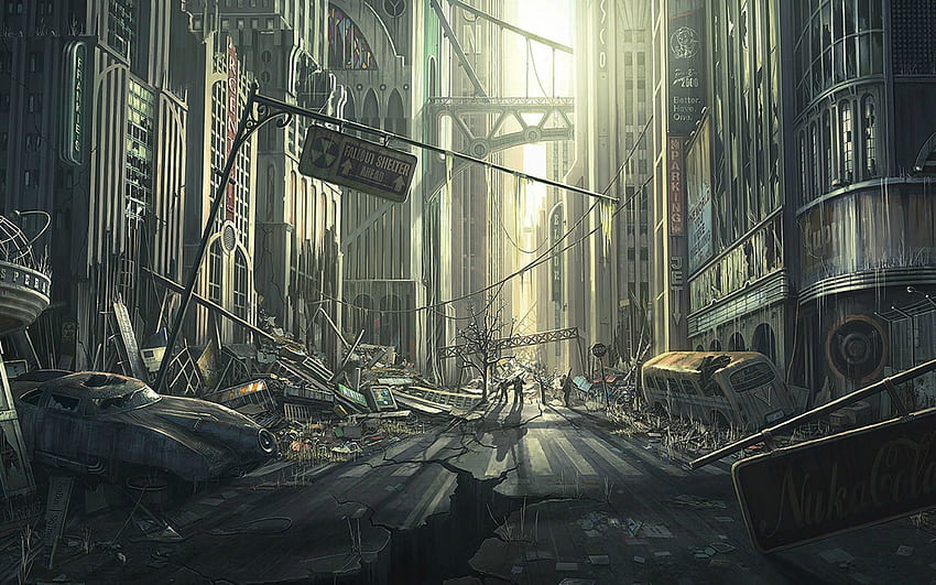 Post-apocalyptic anime city wallpaper - Anime wallpapers - #30765