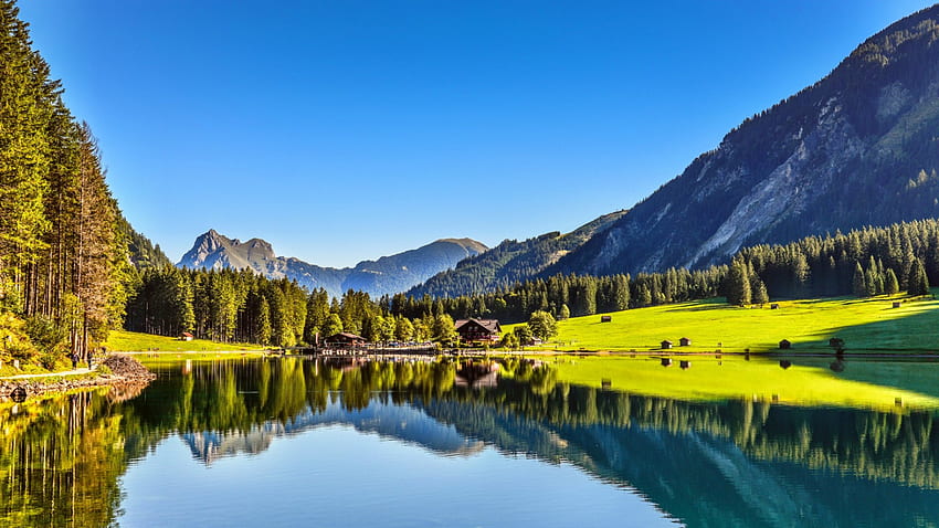Tirol, Áustria, Austia, Tirol, Lago, Montanha papel de parede HD