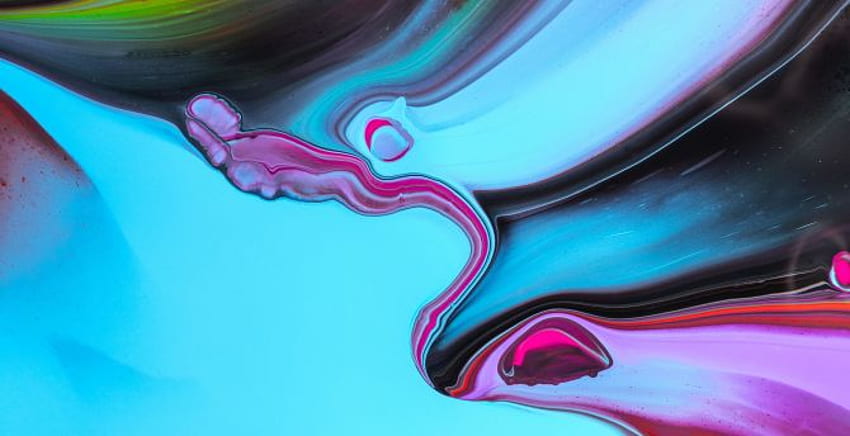 Paint, mixing liquid art, colorful , , , background, d75ecf, Mixture HD wallpaper