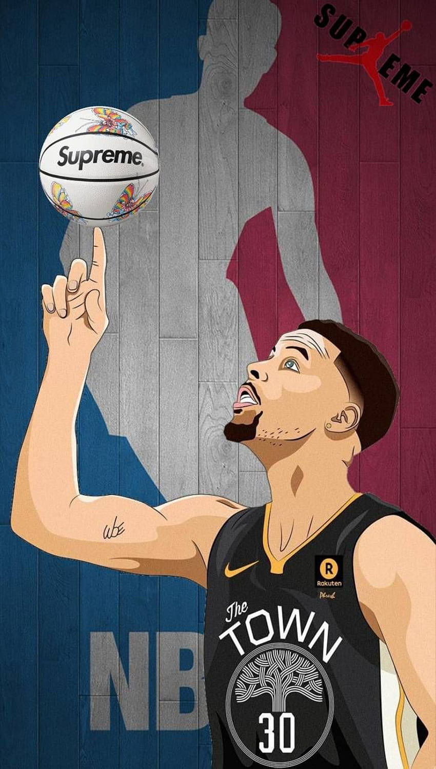 Stephen Curry - Golden State Warriors - NBA . NBA , Stephen curry , Golden State Warriors , Cool Supreme NBA Papel de parede de celular HD