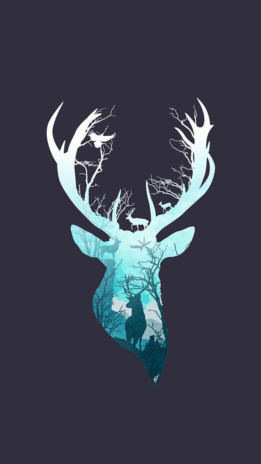 Lhggy. Deer , Harry potter , Dark HD phone wallpaper