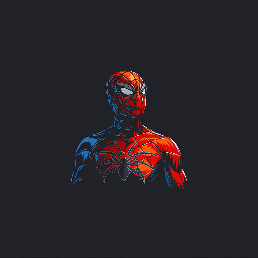 Spider-man red suit, minimal, 2020 HD phone wallpaper