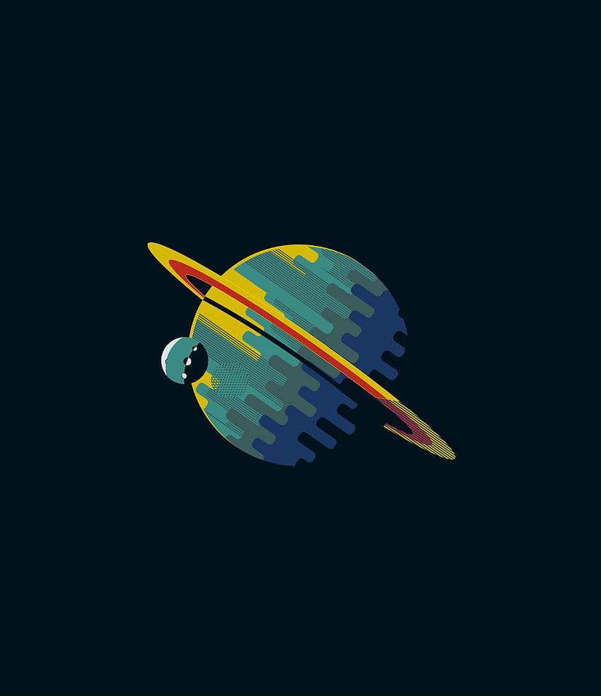 Minimal, planète, Saturne Fond d'écran de téléphone HD
