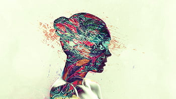 Abstract, Shine, Light, Bright, Paint, Girl, Brush, Profile, Face HD ...