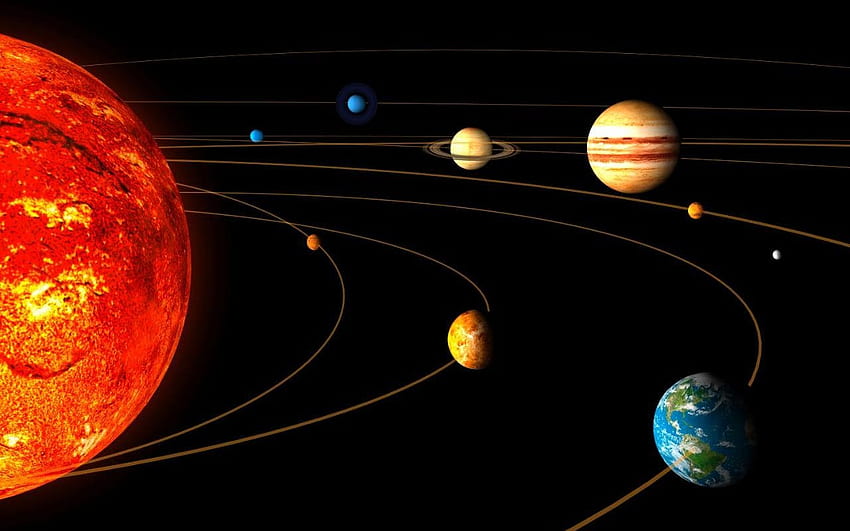 Sistema solar en movimiento fondo de pantalla