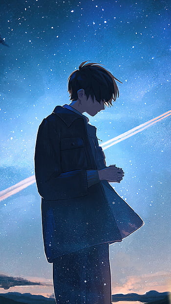 Download A depressed anime boy looks away with a sense of sorrow Wallpaper   Wallpaperscom