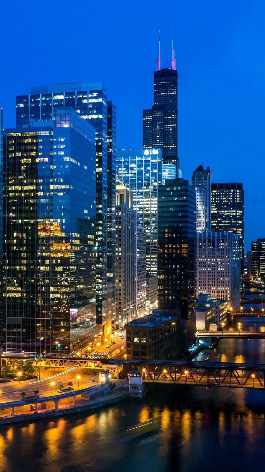 Free download Chicago skyline and river at night 1600x900 for your  Desktop Mobile  Tablet  Explore 41 Free Chicago Skyline Wallpaper  Chicago  Skyline Background Chicago Skyline Wallpaper Chicago Skyline Wallpapers
