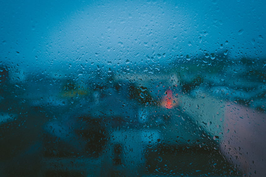 Rain, Drops, Macro, Blur, Smooth, Moisture, Glass HD wallpaper