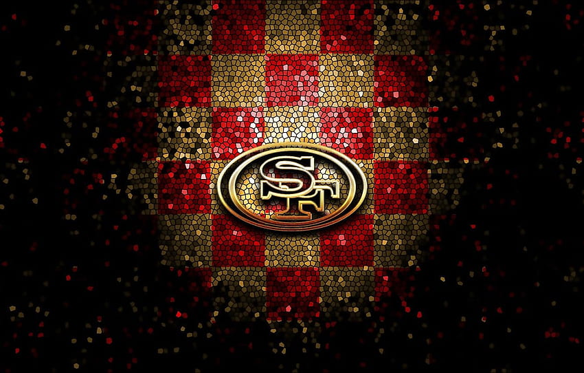 olahraga, logo, NFL, kilau, kotak-kotak, San Francisco 49ers untuk , bagian спорт Wallpaper HD