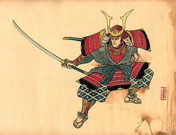 traditional japanese samurai art wallpaper