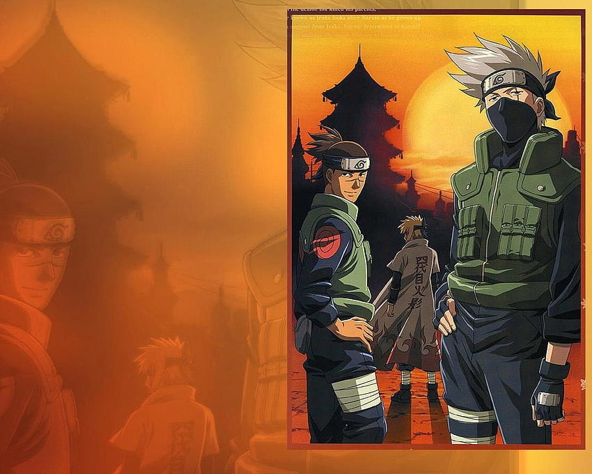 애니메이션 나루토 Shippuuden 나루토 Shippuuden Hatake Kakashi Namikaze Minato Umino Iruka 애니메이션 소녀 - 해상도: HD 월페이퍼