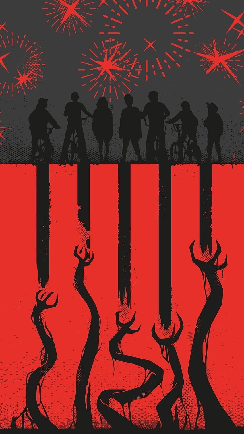 Stranger Things, Red And Black, Background HD phone wallpaper | Pxfuel