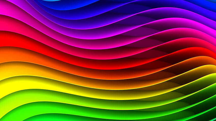 Spektrum pratinjau, pelangi, latar belakang, permukaan, garis-garis, tekstur, gelombang Wallpaper HD