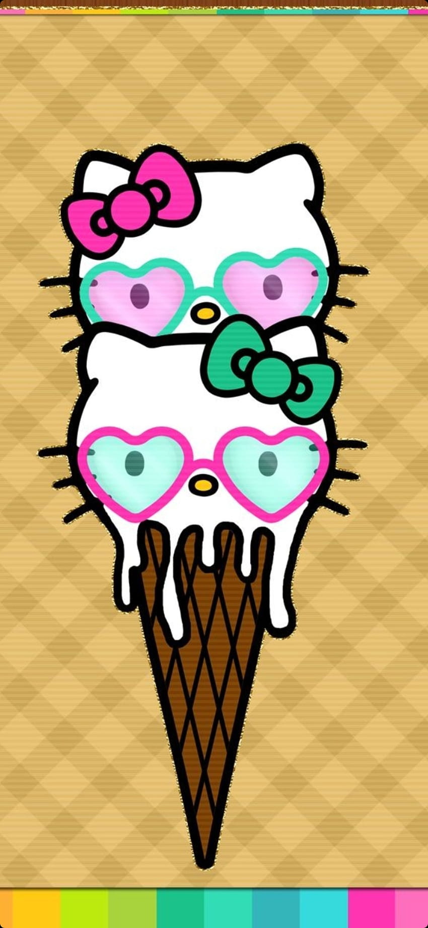 Download Cartoon Hello Kitty PFP Ice Cream Wallpaper