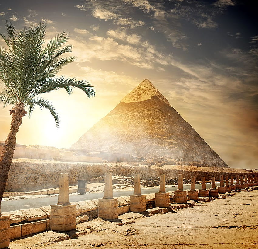 Egipto El Cairo Naturaleza Desierto Cielo Pirámide fondo de pantalla