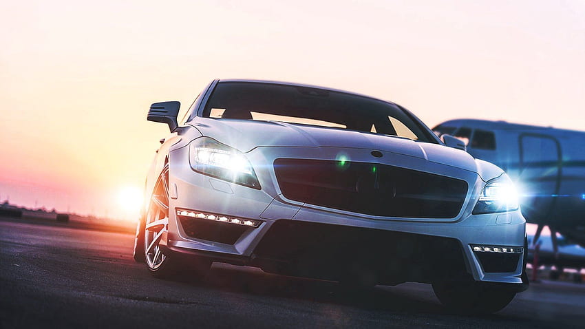 Cars, Lights, Front View, Mercedes-Benz, Headlights HD wallpaper