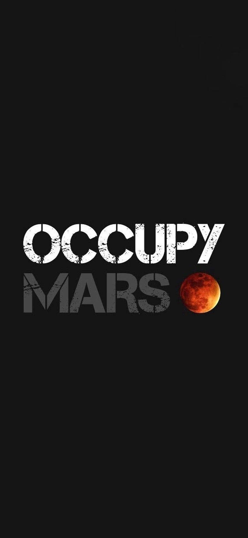 Occupy Mars – od Elona Muska na Twitterze. iPhone'a X Tapeta na telefon HD
