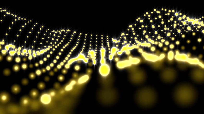 Render 3D partikel bentuk gelombang emas terlihat seperti jaring laba-laba yang mengalir mulus dengan kamera bergerak latar belakang abstrak animasi rangkaian grafis gerak untuk menambahkan teks ... Wallpaper HD