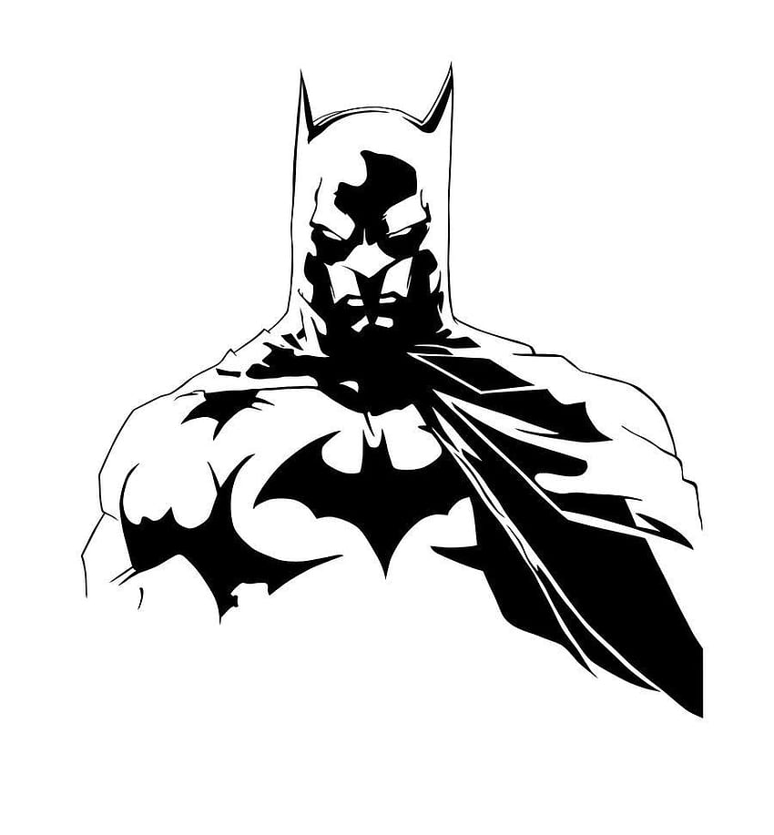 Batman schwarz und weiß. Batman-Zeichnung, Batman-Comic-Kunst, Batman-Kunst HD-Handy-Hintergrundbild