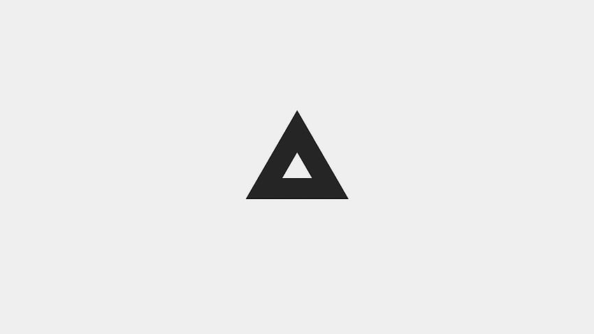 Minimalny trójkąt białe tło, artysta, biały abstrakcyjny trójkąt Tapeta HD